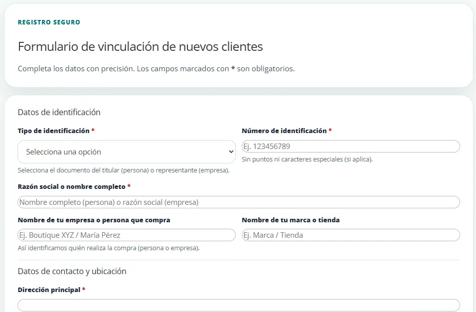 Registro de clientes DailyMed